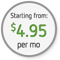 Starting from $4.95 per month